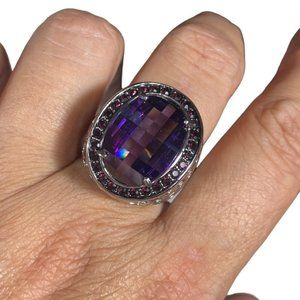 SHOWSTOPPER AMETHYST RING IN 316SL (STAINLESS STEEL) (SZ 8.25)